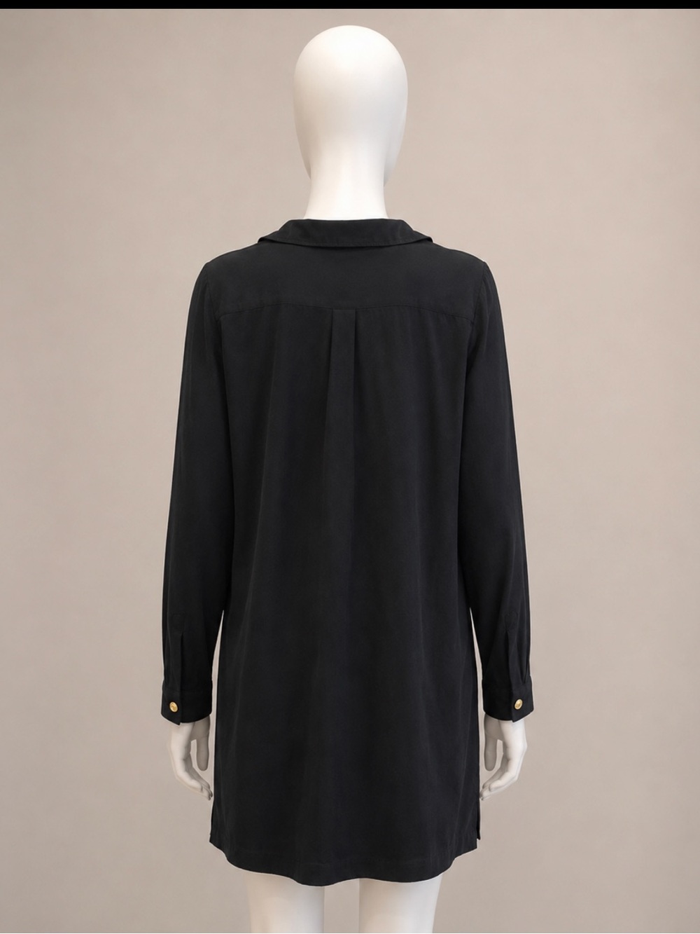 Black Ruffle V-Neck Long-Sleeve Mini Dress - Picture 3 of 12